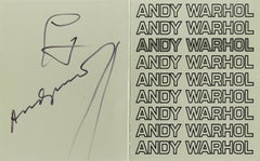 Andy Warhol chez Pace/Columbus (signé à la main lors de la signature officielle)