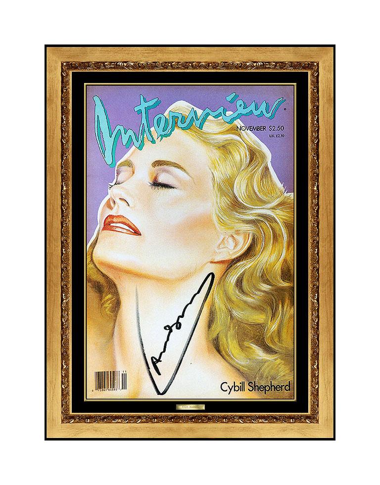 Andy Warhol Print - ANDY WARHOL Authentic Signed Color Lithograph Cybill Shepherd Portrait Photo Art