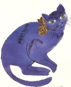 Andy Warhol Cat (bleu) 1996