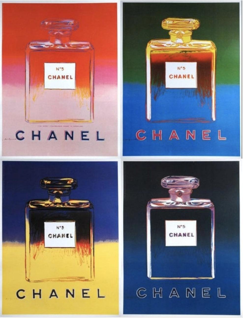 Andy Warhol Chanel N5 Original posters Perfume Complete Set of 4 posters