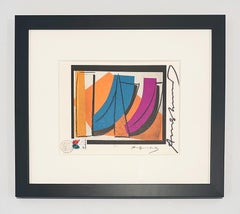 Litografía en color de Andy Warhol, 1979, enmarcada, firmada, U.N. Sello