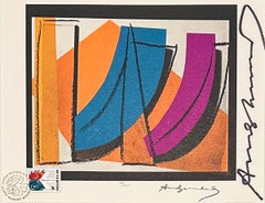 Litografía en color de Andy Warhol, 1979, enmarcada, firmada, U.N. Sello