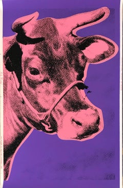 Andy Warhol:: Kuh; 1976; Siebdruck auf Tapete; 45 1/2 x 29 3/4 Zoll