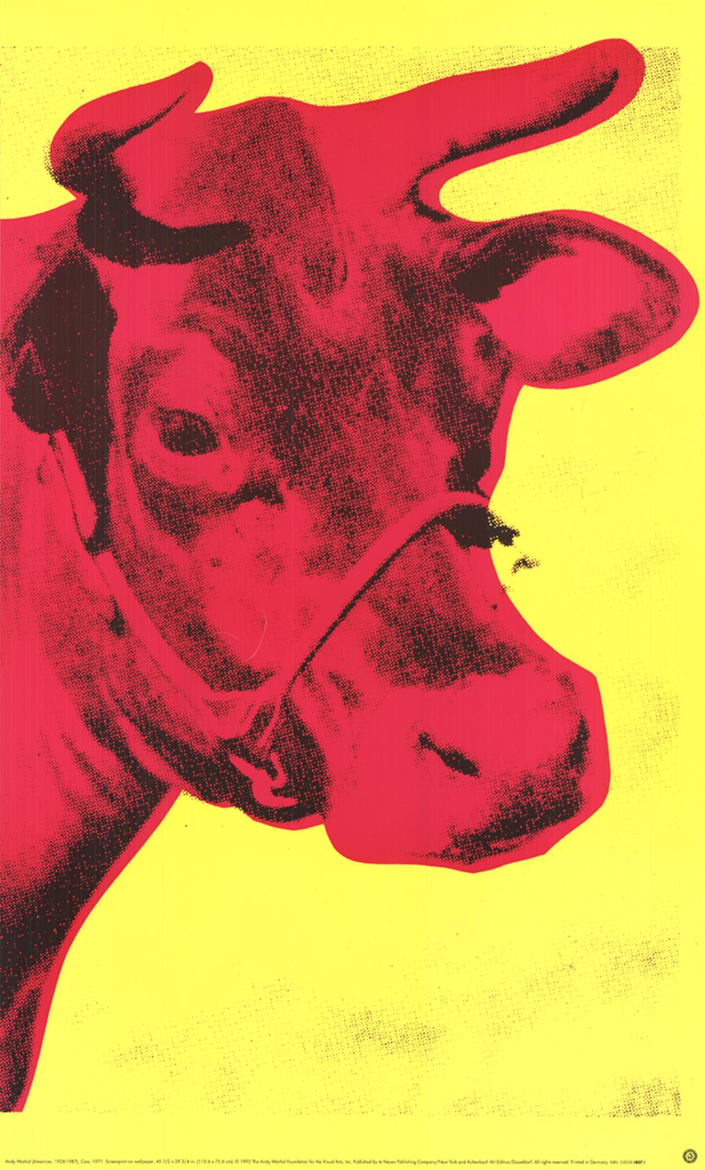 Paper Size: 33.5 x 21 inches ( 85.09 x 53.34 cm )
Image Size: 33.5 x 21 inches ( 85.09 x 53.34 cm )
Framed: No
Condition: A: Mint

Additional Details: Poster based after Warhol's 1971 original screenprint "Cow." Published by te Neues Publishing