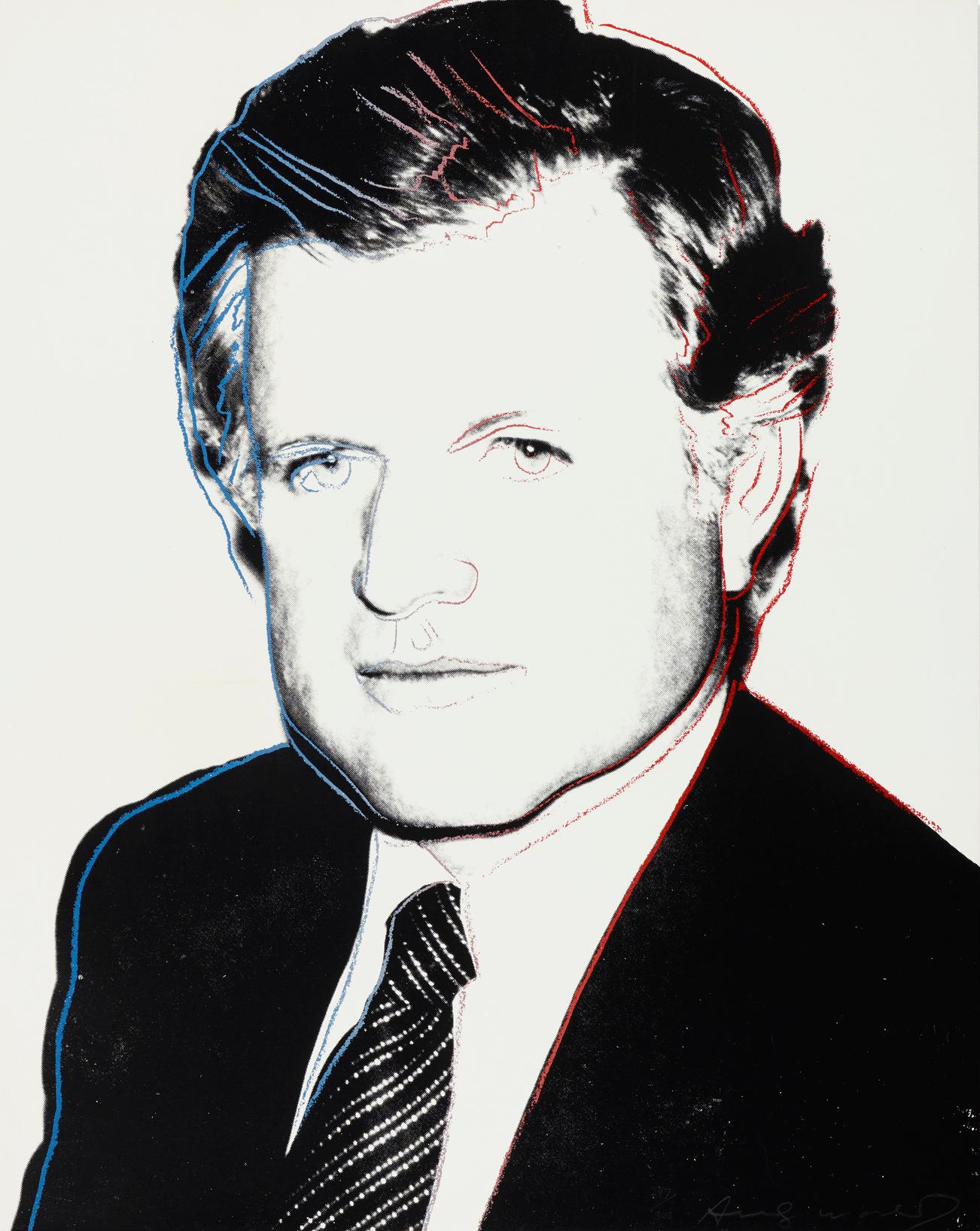 ANDY WARHOL (1928-1987)

Andy Warhols "Edward Kennedy", 1980, ist ein Siebdruck in Farben mit Diamantstaub auf Lenox Museum Board. Es ist unten rechts signiert und nummeriert: "247/300 Andy Warhol". Dieses Werk ist die Nummer 247 aus der Auflage von