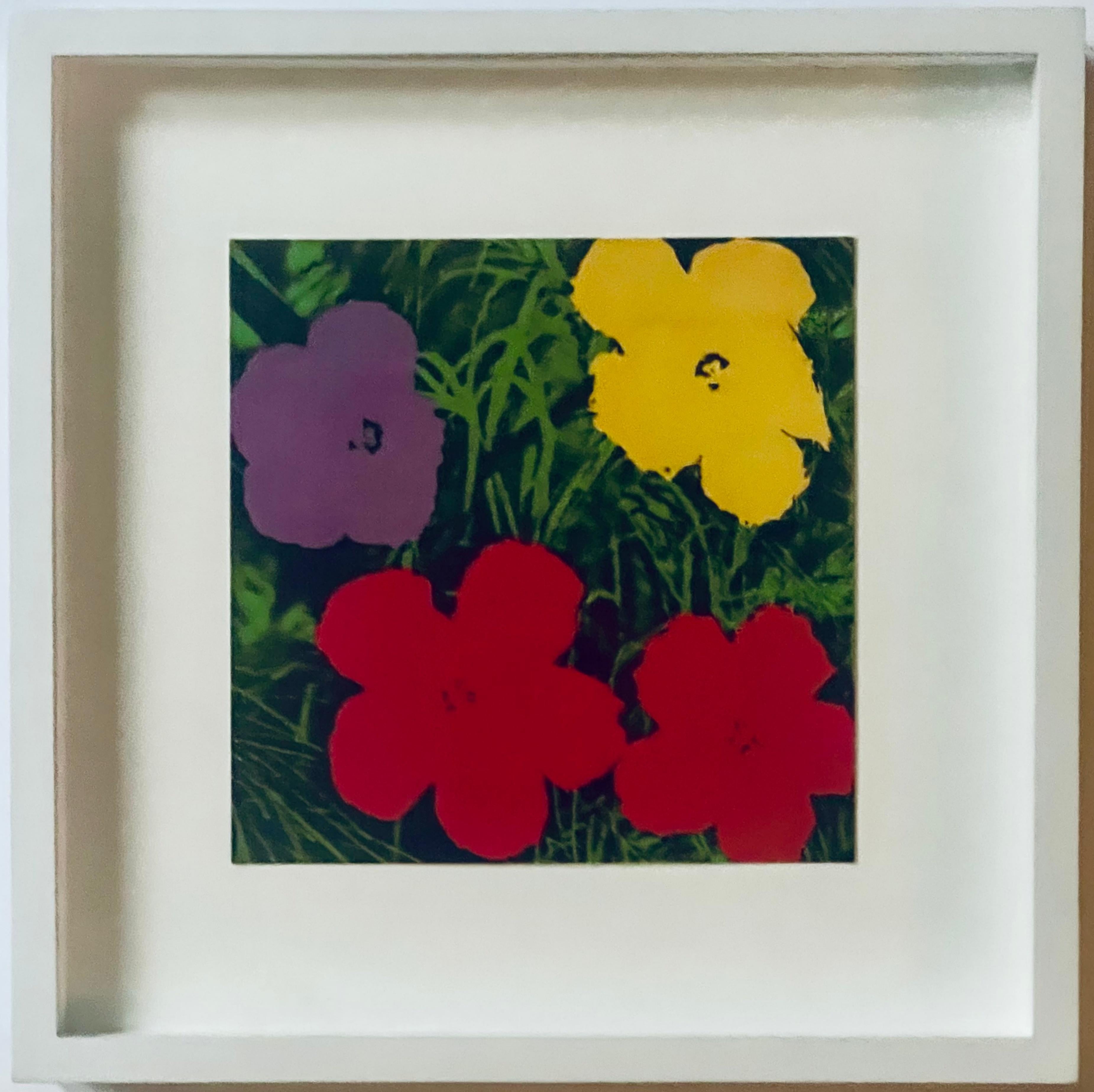 Andy Warhol - Flowers, Galerie Sonnabend carte d'invitation adressée avec cachet de la poste