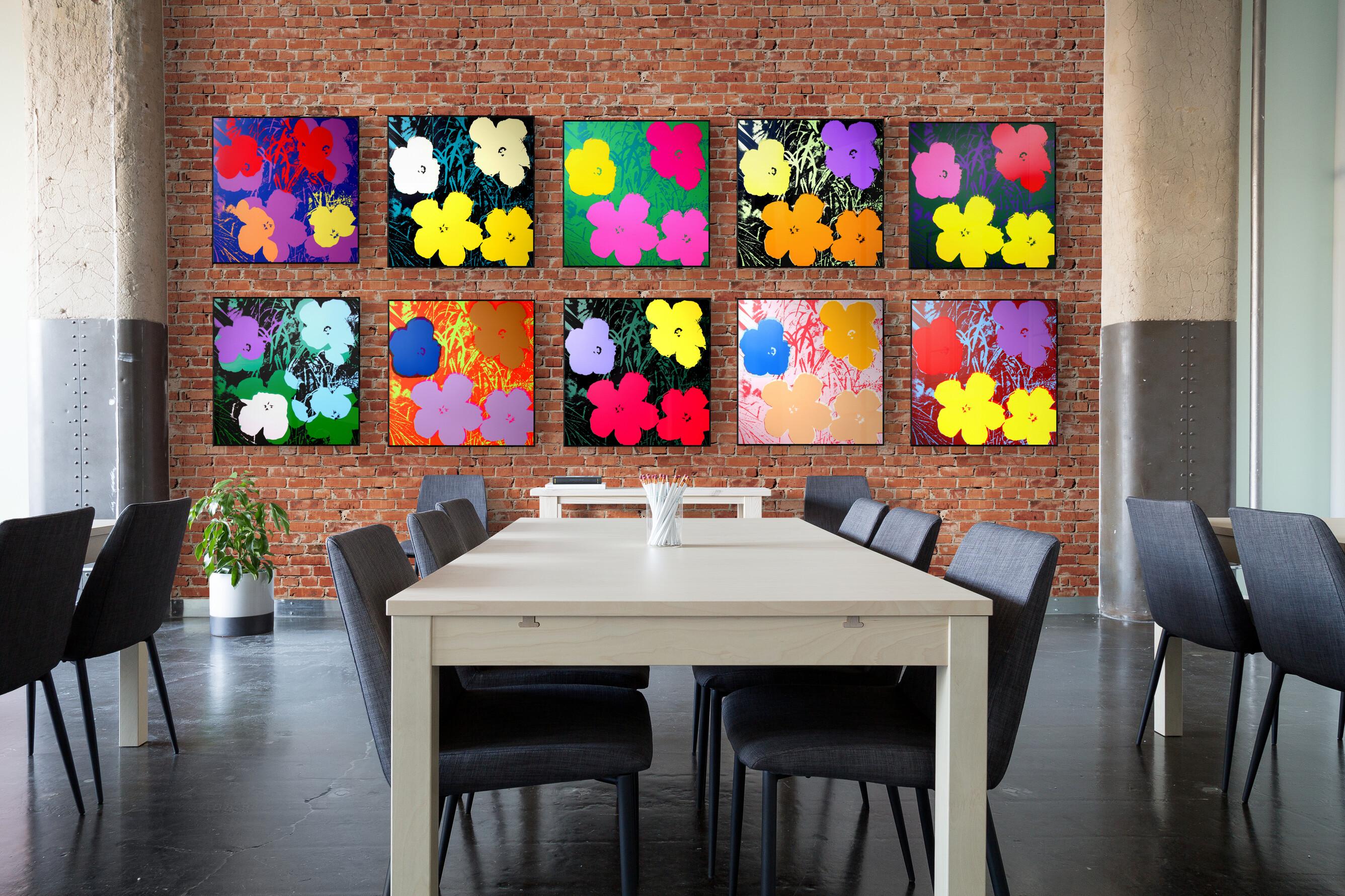Andy Warhol FLOWERS PORTFOLIO SET. 10 Silkscreens Pop Art American Icon Colors  10