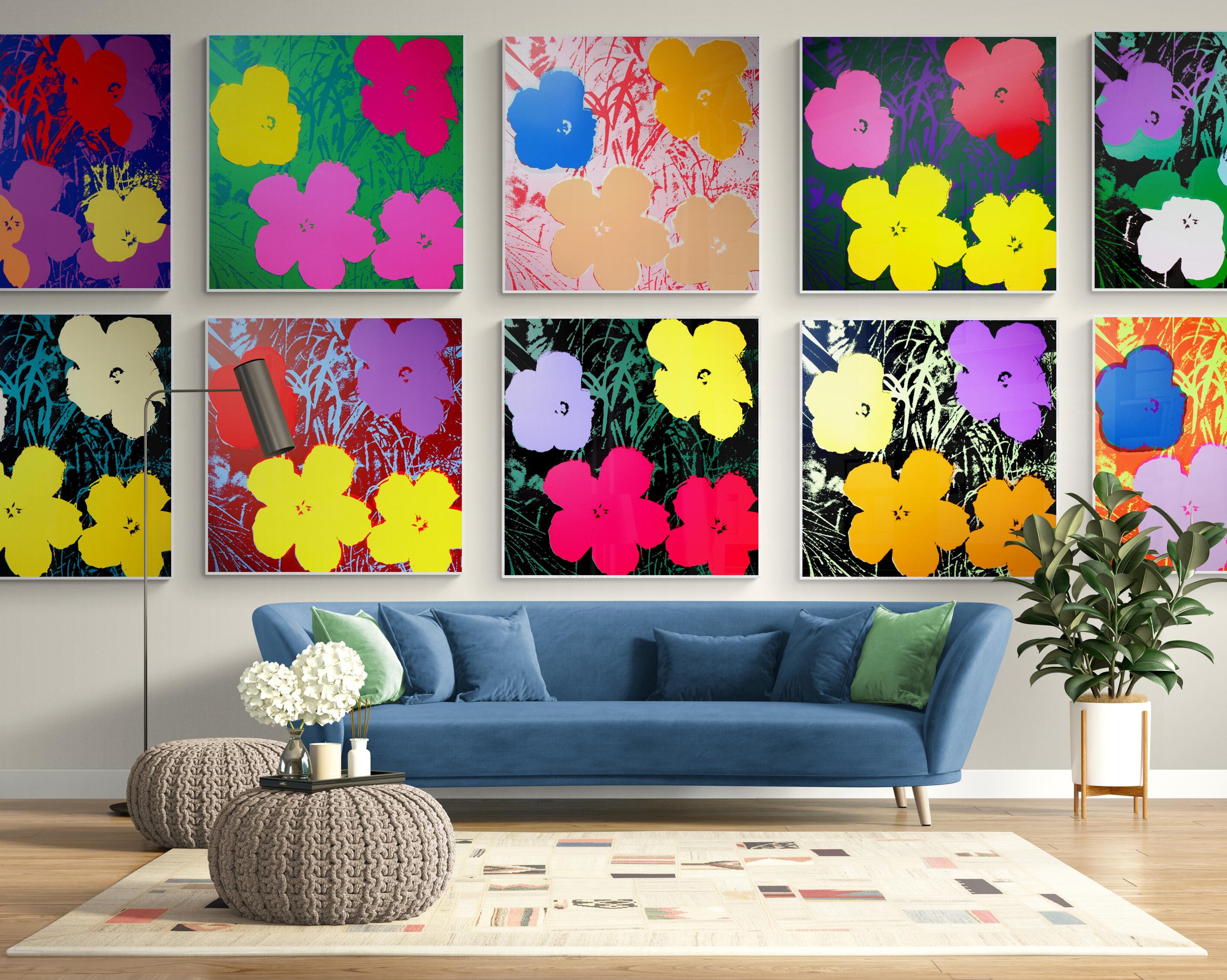 andy warhol flowers hand-coloured portfolio for sale