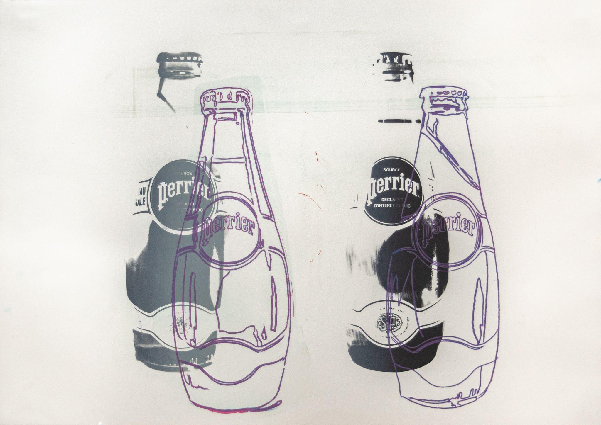 ANDY WARHOL (1928-1987)

Les "Quatre bouteilles de Perrier" d'Andy Warhol sont une impression unique sur du Velin solide. Le verso porte le cachet de "The Estate of Andy Warhol" et celui de "Andy Warhol Foundation for the Visual Arts, Inc." ainsi