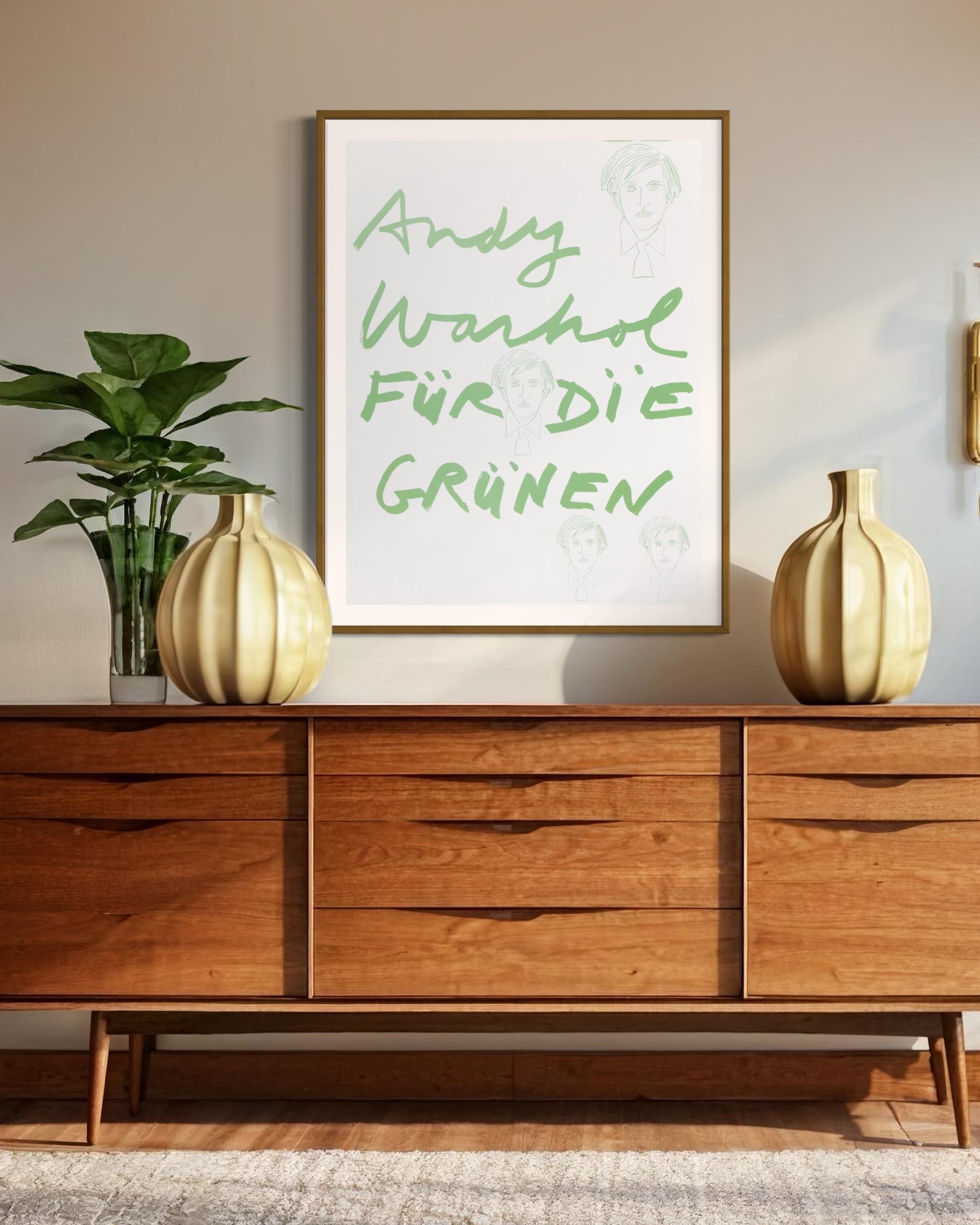Andy Warhol, Für die Grünen - Screenprint from 1980, Pop Art For Sale 1