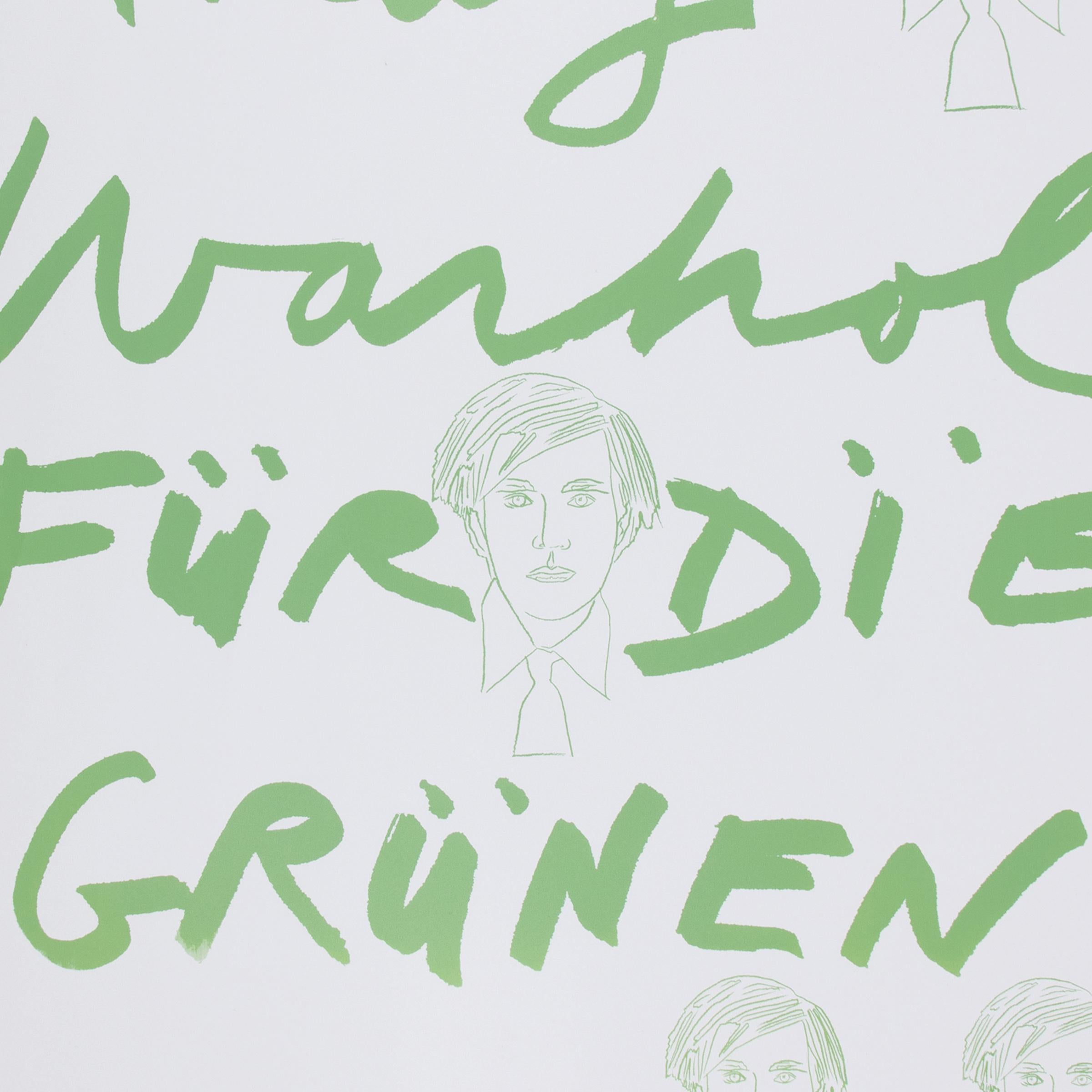 Andy Warhol, Für die Grünen - Serigrafía de 1980, Arte Pop en venta 2