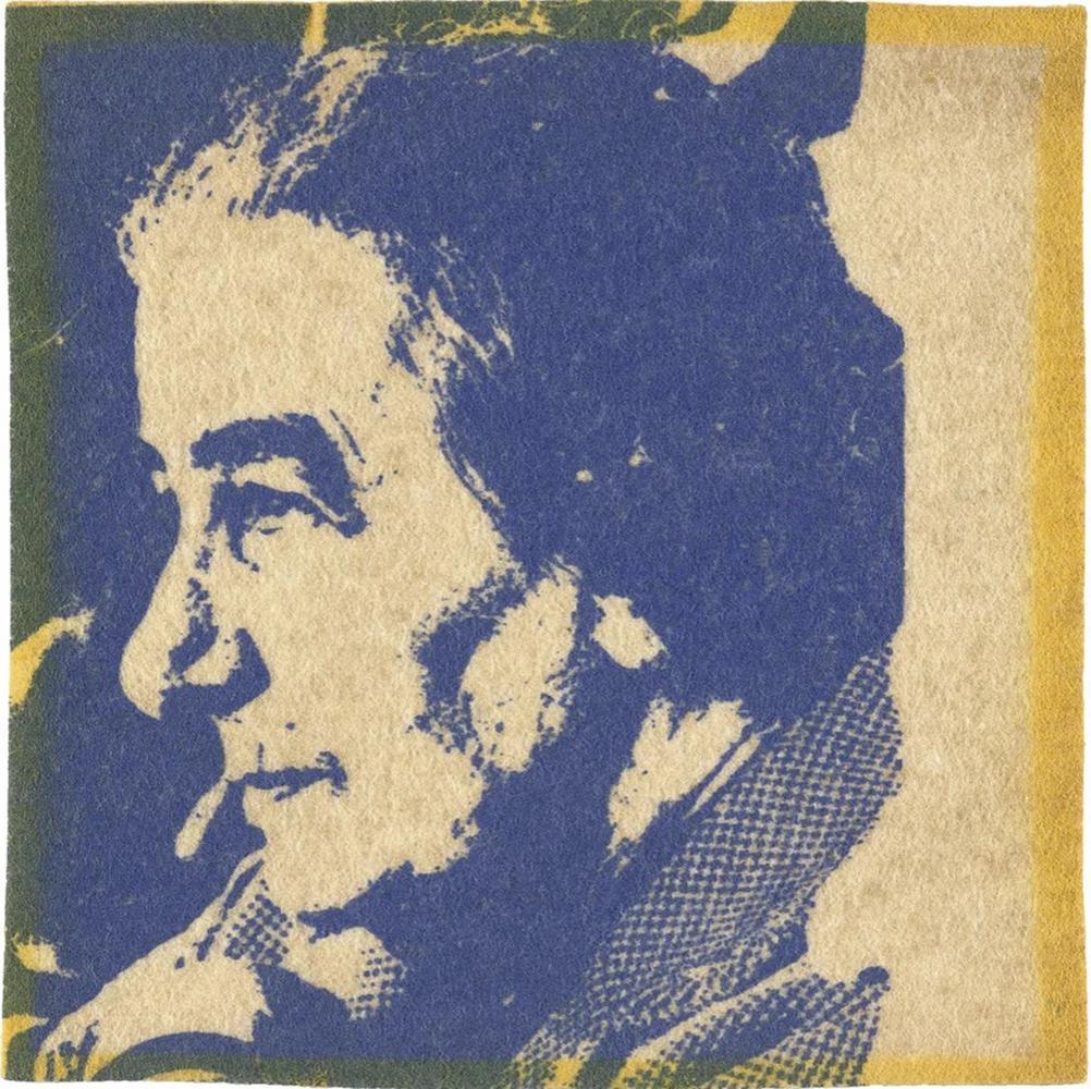 Artist: Andy Warhol
Title: Golda Meir
Year: 1973
Dimensions: 6 3/4in. by 6 3/4in.
Edition: 543 from the rare limited edition of 550
Publisher: American Friends of the Israel Museum New York
Medium: Original screenprint on felt.
Andy Warhol.