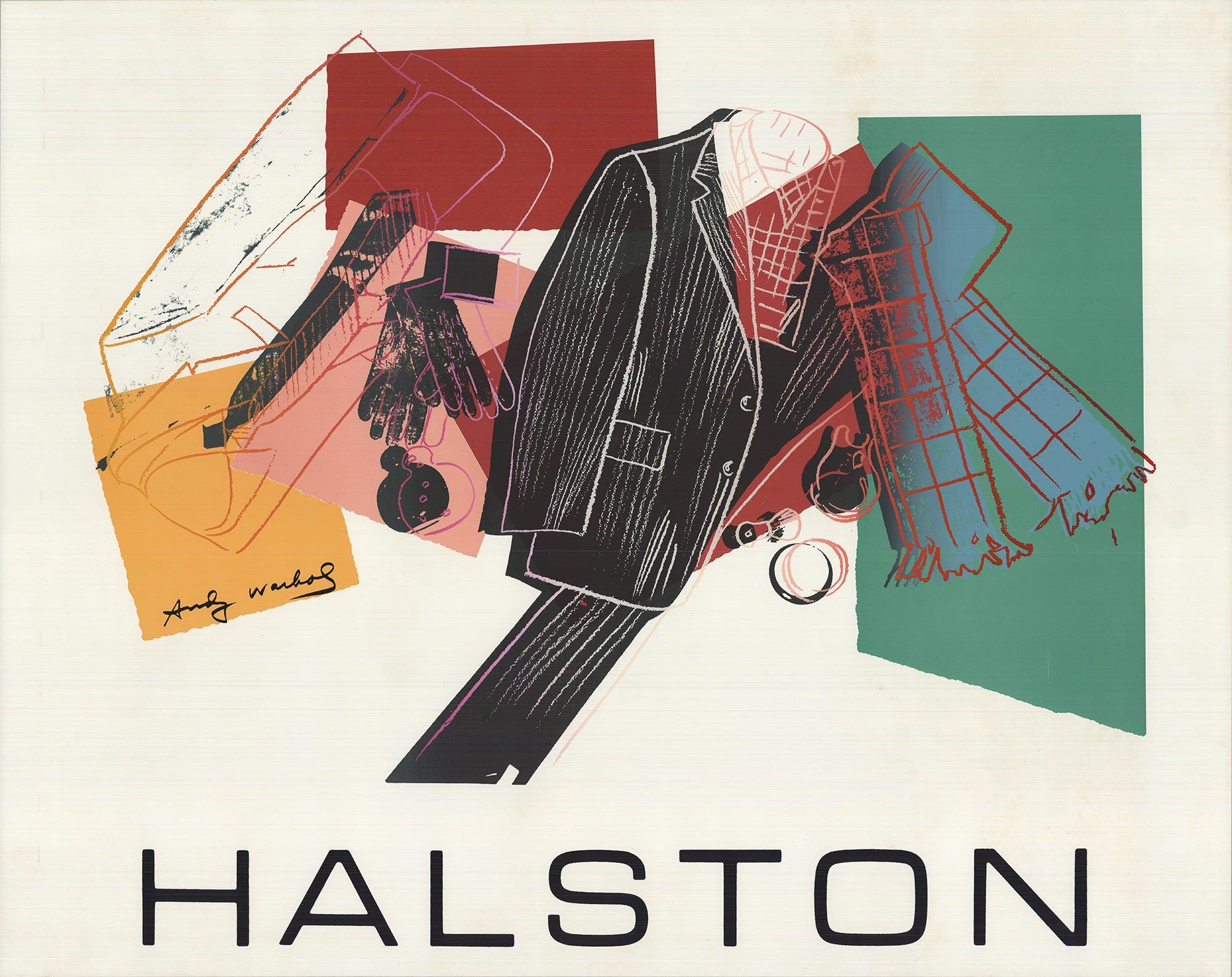 Affiche publicitaire ANDY WARHOL Halston, 1982 - Print de Andy Warhol