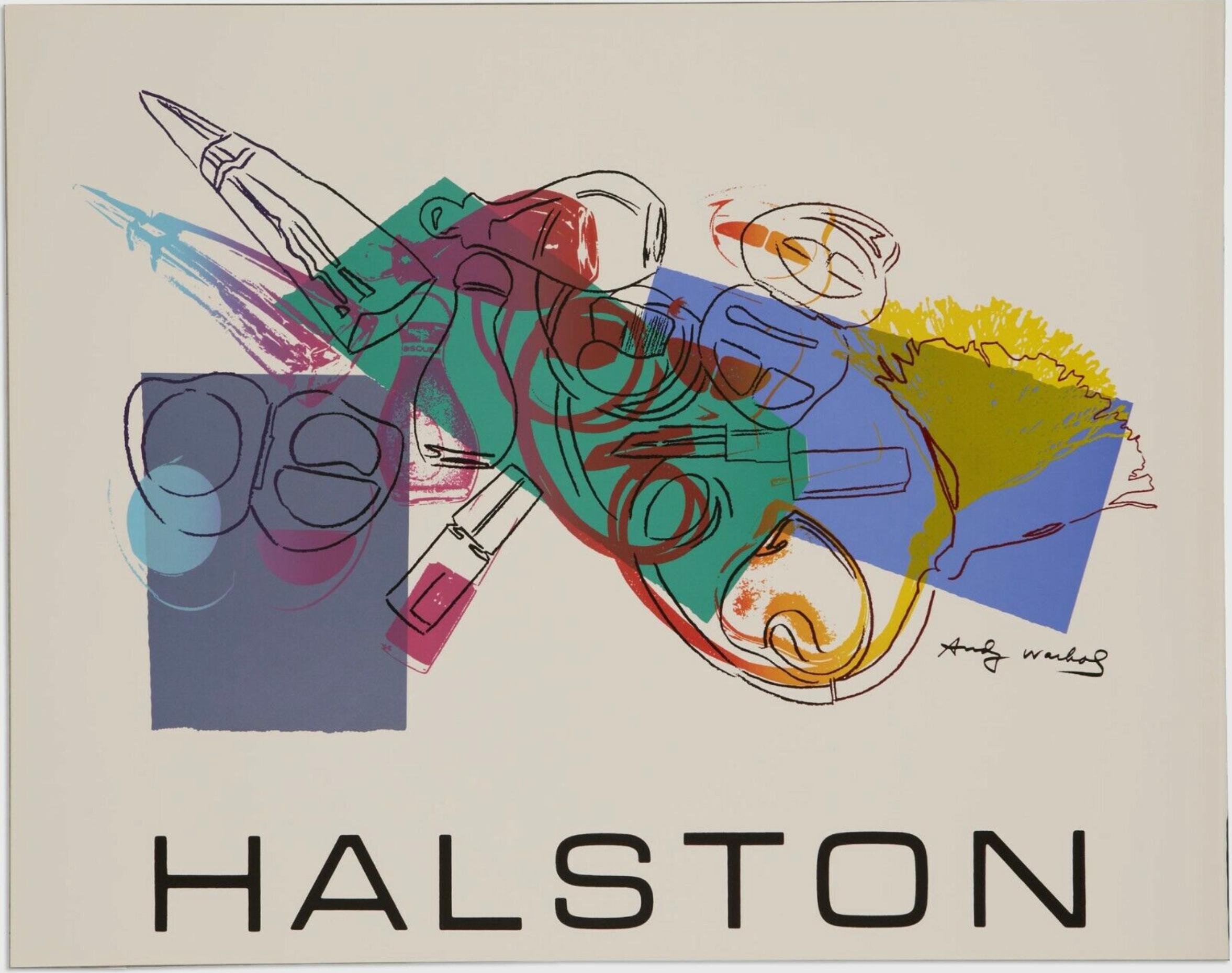 Andy Warhol – Halston-Werbeplakat für Parfüm und Kosmetika, Werbekampagne