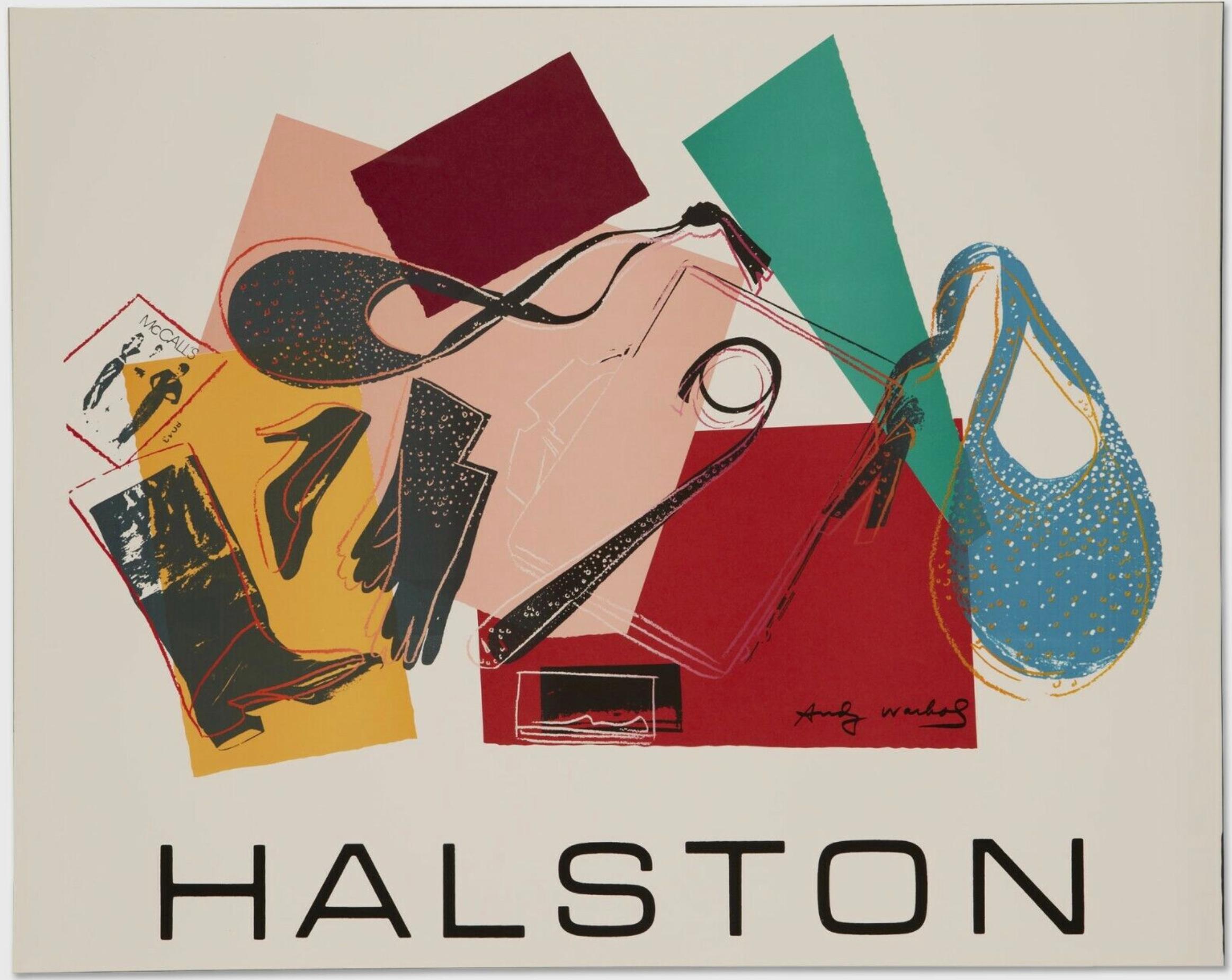 Andy Warhol - Affiche de la campagne publicitaire pour les accessoires féminins Halston