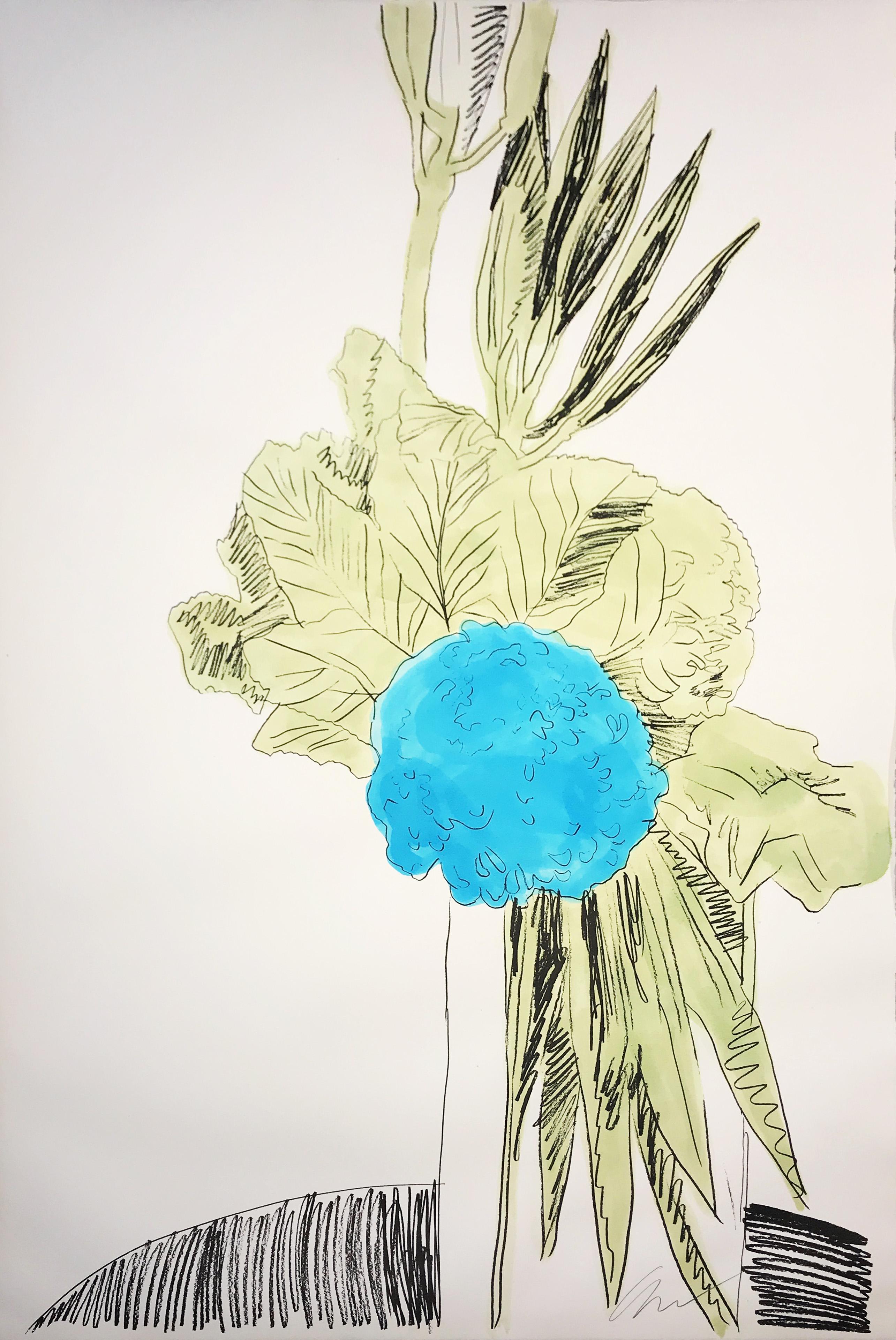 andy warhol hand and flowers