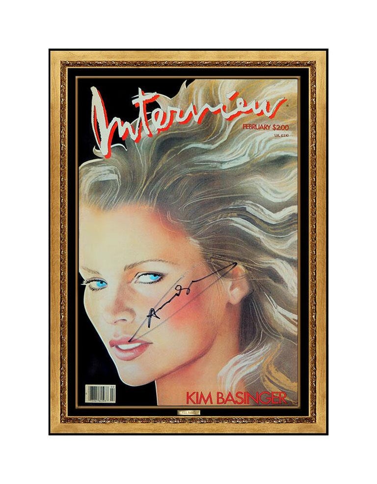 Andy Warhol - Andy Warhol Hand Signed Kim Bassinger Lithograph Interview Modern Artwork at 1stDibs | andy warhol kim, kim basinger eye color, kim basinger interview