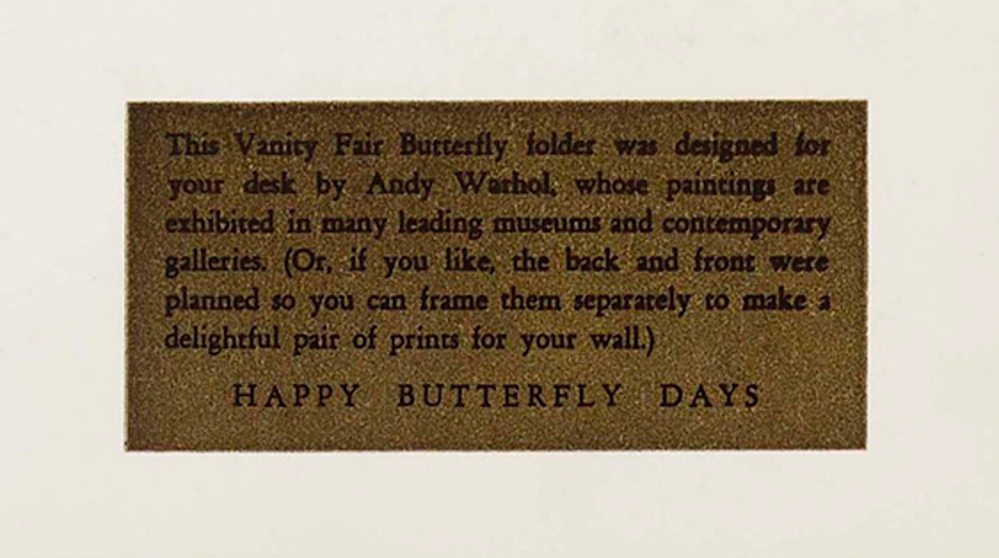 Andy Warhol Happy Butterfly Days, 1955 en vente 2