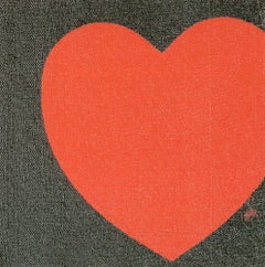 Heart Offset Lithograph by Andy Warhol, Framed, 1993, Mint Condition