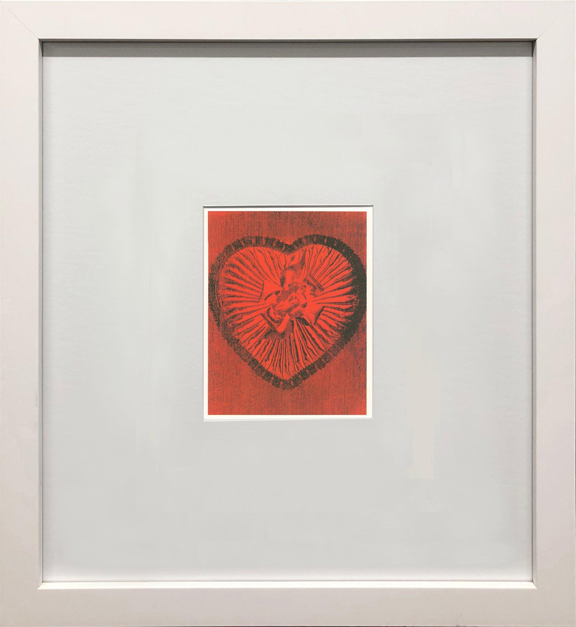 Heart from Candy Box with Bowl is a vibrant Offset Lithograph by Andy Warhol, part of a portfolio of five prints published by te Neues and now long out of print. This work reflects Warhol's fascination with everyday objects elevated into iconic