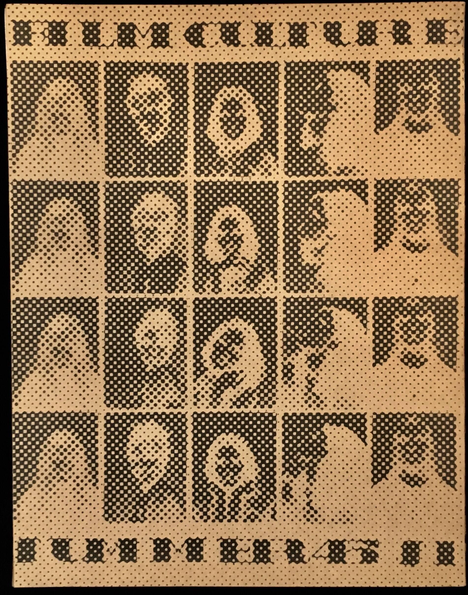 Andy Warhol 1967 :
Magazine Film Culture, 1967, dont la couverture a été réalisée par Andy Warhol. Warhol a conçu la couverture en utilisant des portraits pris dans un photomaton pour la couverture et les pages intérieures. Présente des images