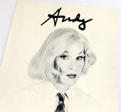 Andy Warhol In Drag (vintage Andy Warhol announcement)