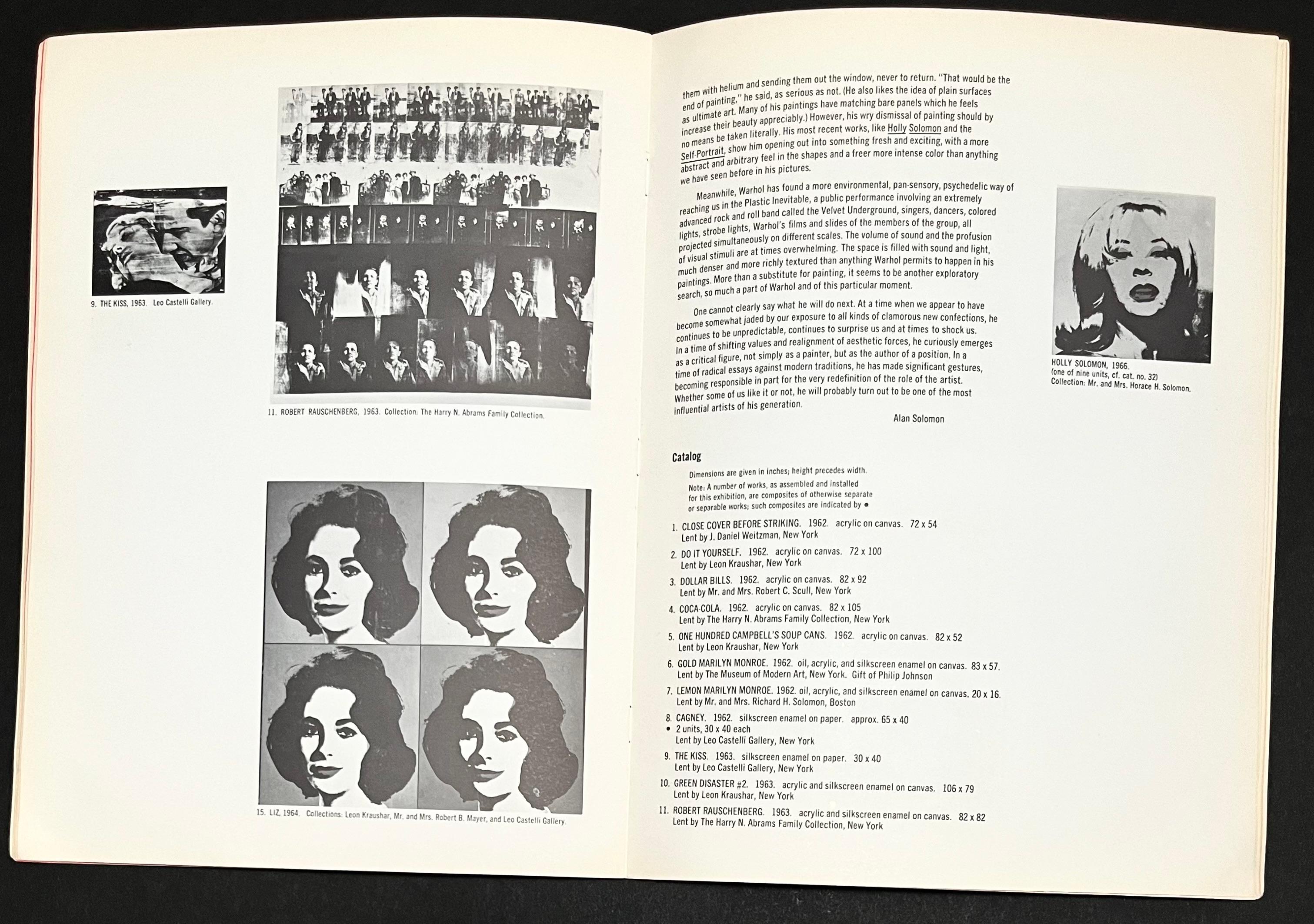 Andy Warhol Instituto de Arte Contemporáneo 1966 (catálogo Autorretrato de Andy Warhol) en venta 4