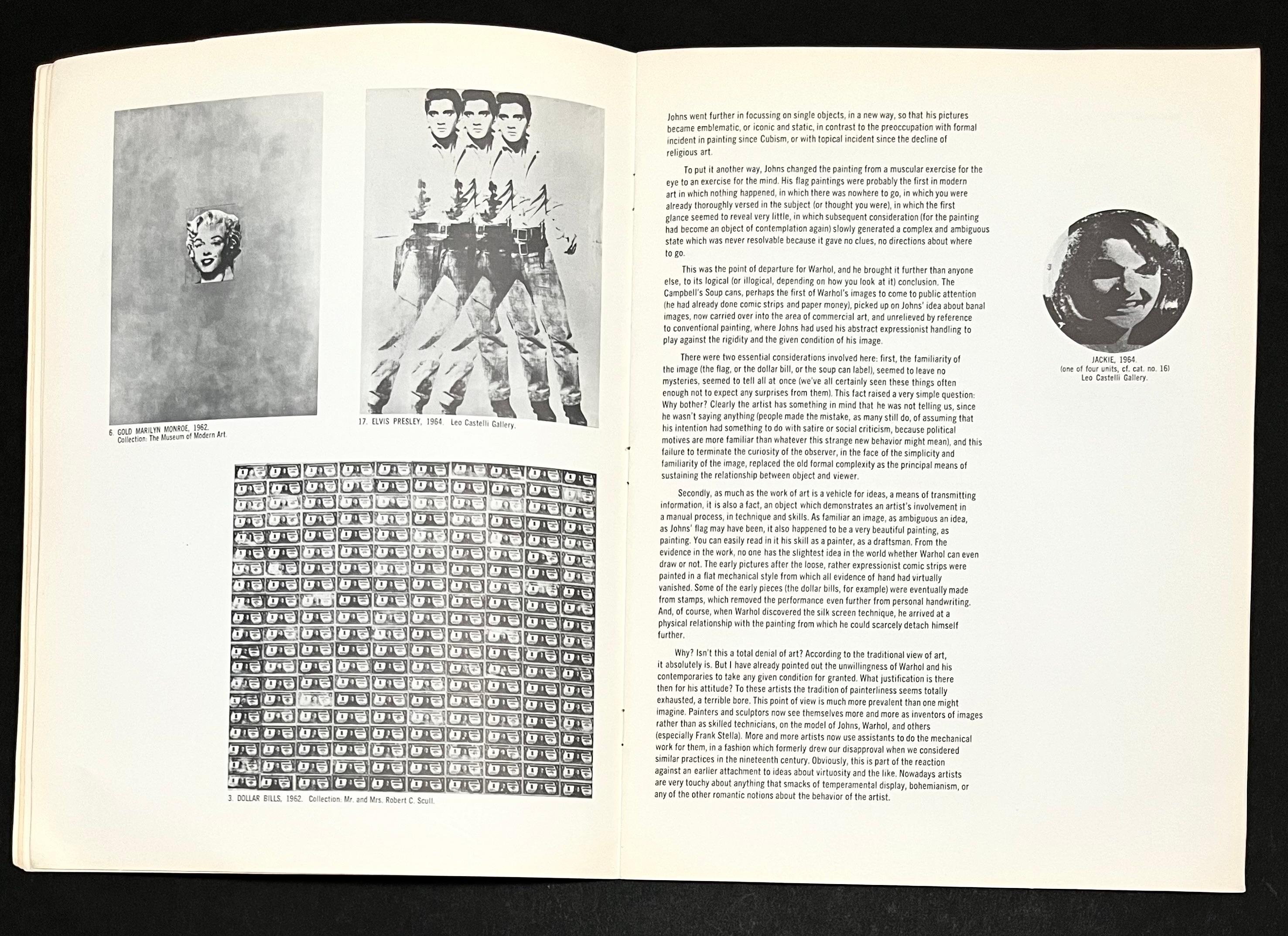 Andy Warhol Instituto de Arte Contemporáneo 1966 (catálogo Autorretrato de Andy Warhol) en venta 5