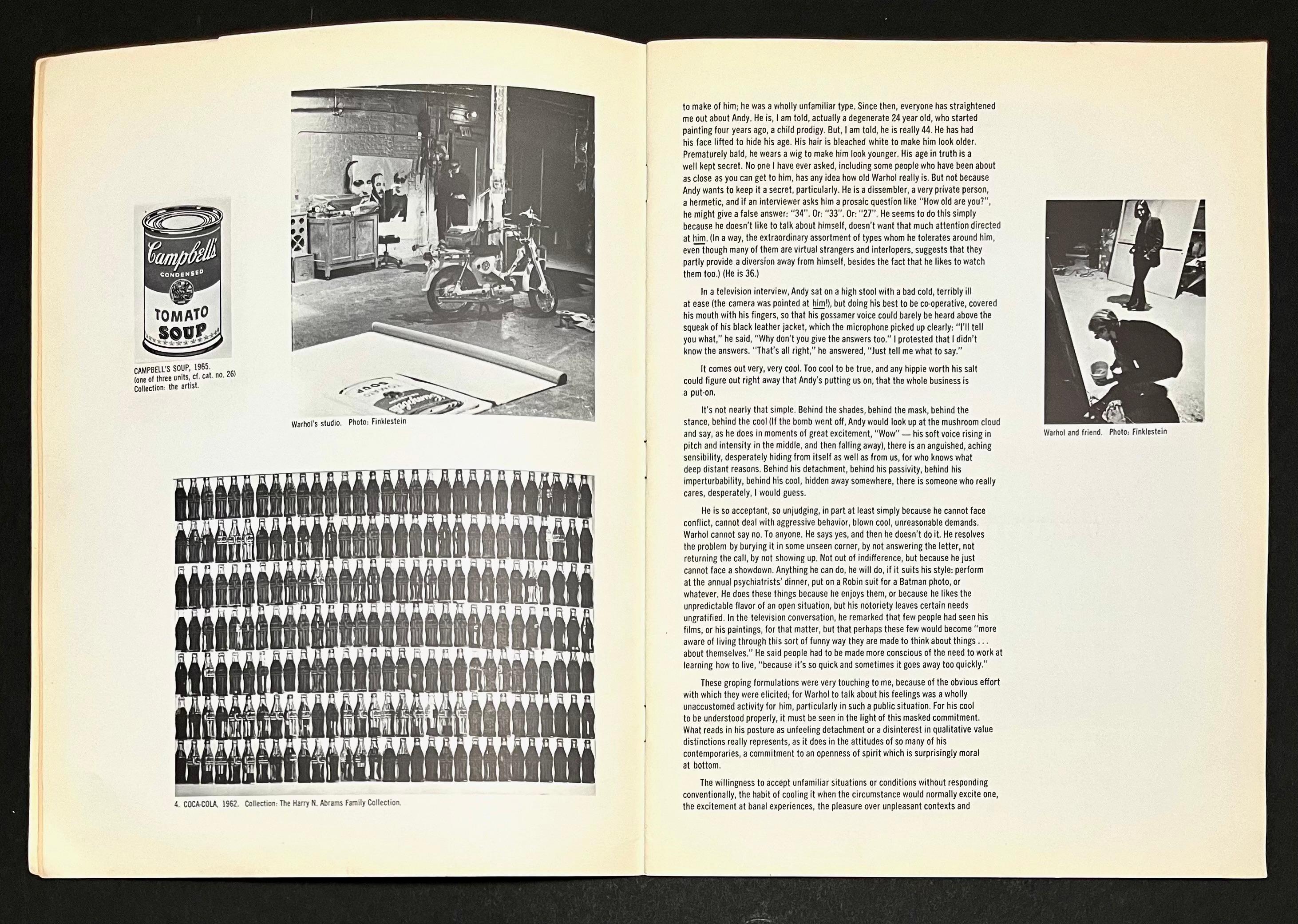 Andy Warhol Instituto de Arte Contemporáneo 1966 (catálogo Autorretrato de Andy Warhol) en venta 7