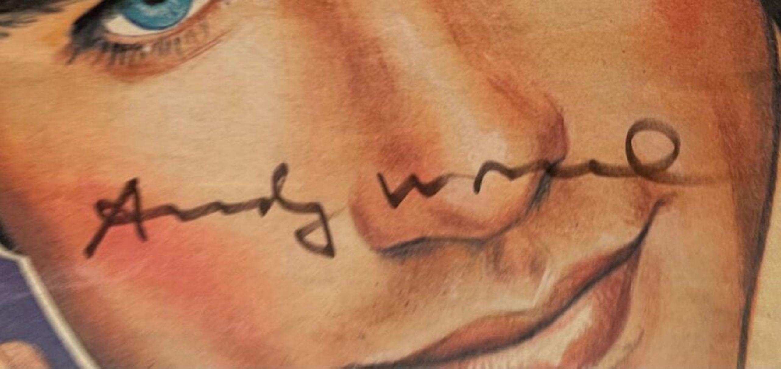 Interview Magazine cover (hand signed by Andy Warhol) Framed Steve Rubell Estate For Sale 2