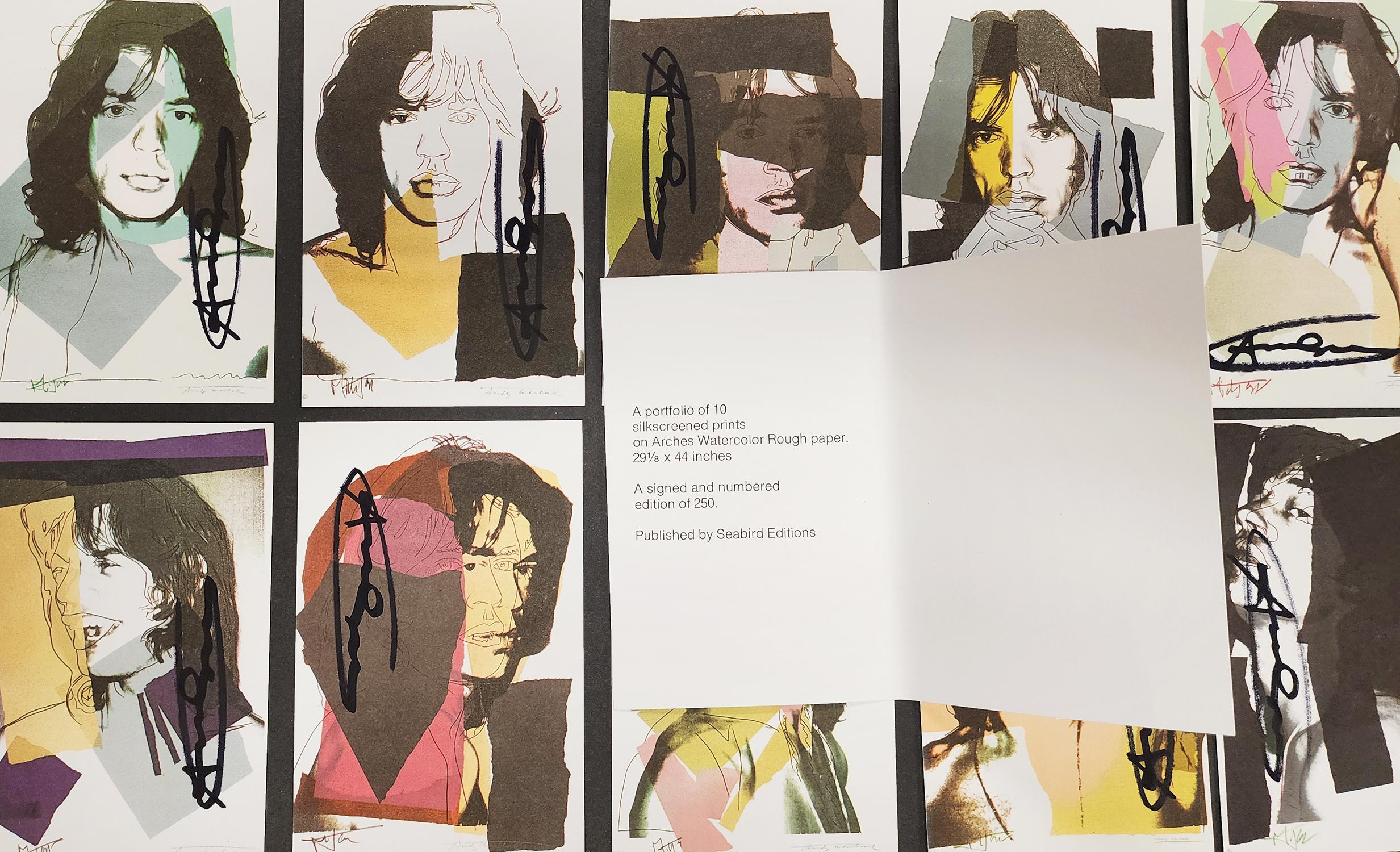 Andy Warhol, « Jagger - 1975 », lot de 9 sur 10, signé à la main 1