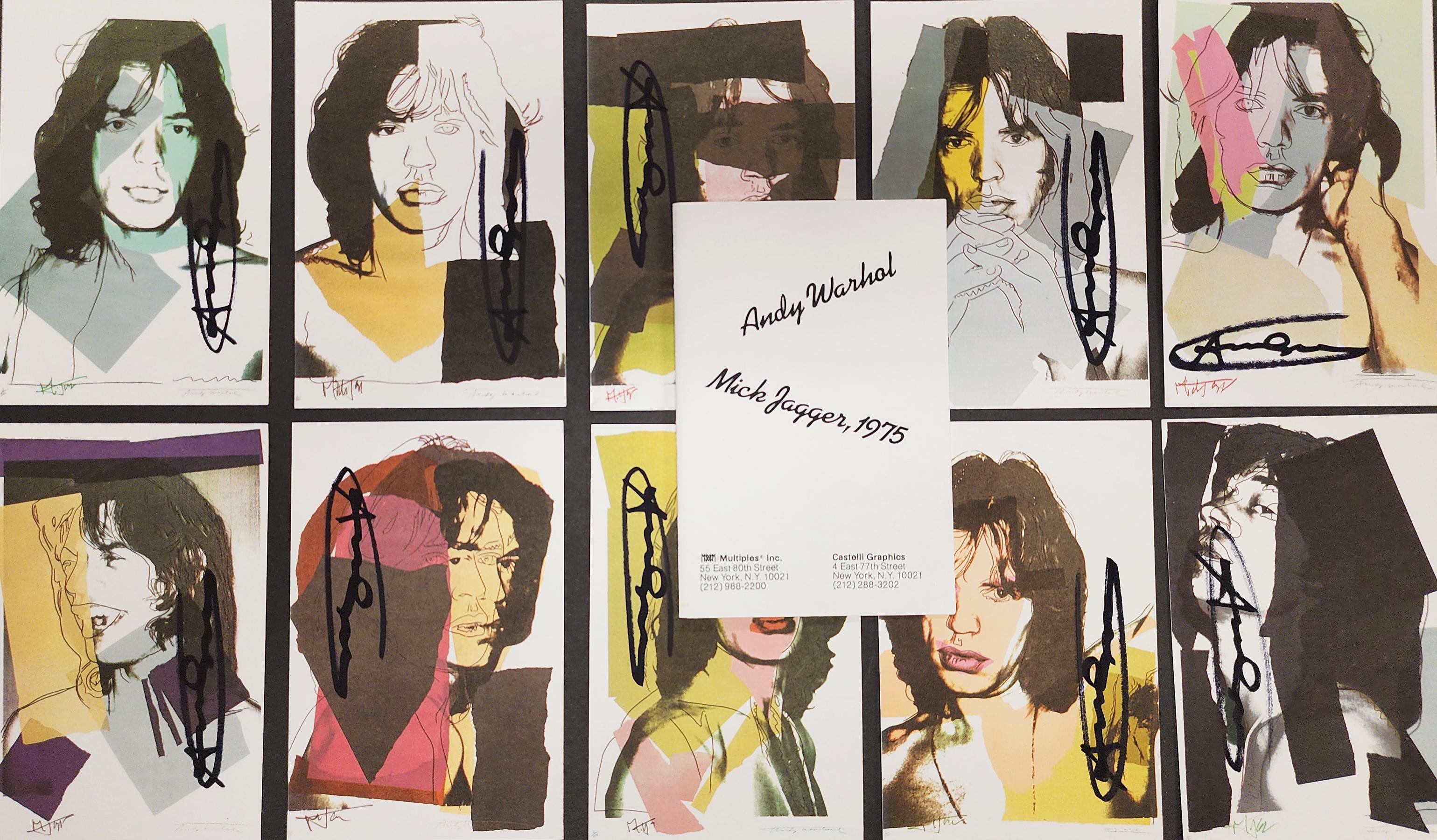 Andy Warhol, « Jagger - 1975 », lot de 9 sur 10, signé à la main 3