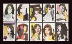 Andy Warhol, "Jagger - 1975" Announcement cards set of 9 out of 10, hand signed