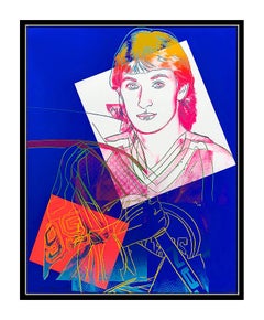 Andy Warhol Large Authentic Screenprint Hand Signed Wayne Gretzky Hockey Pop Art