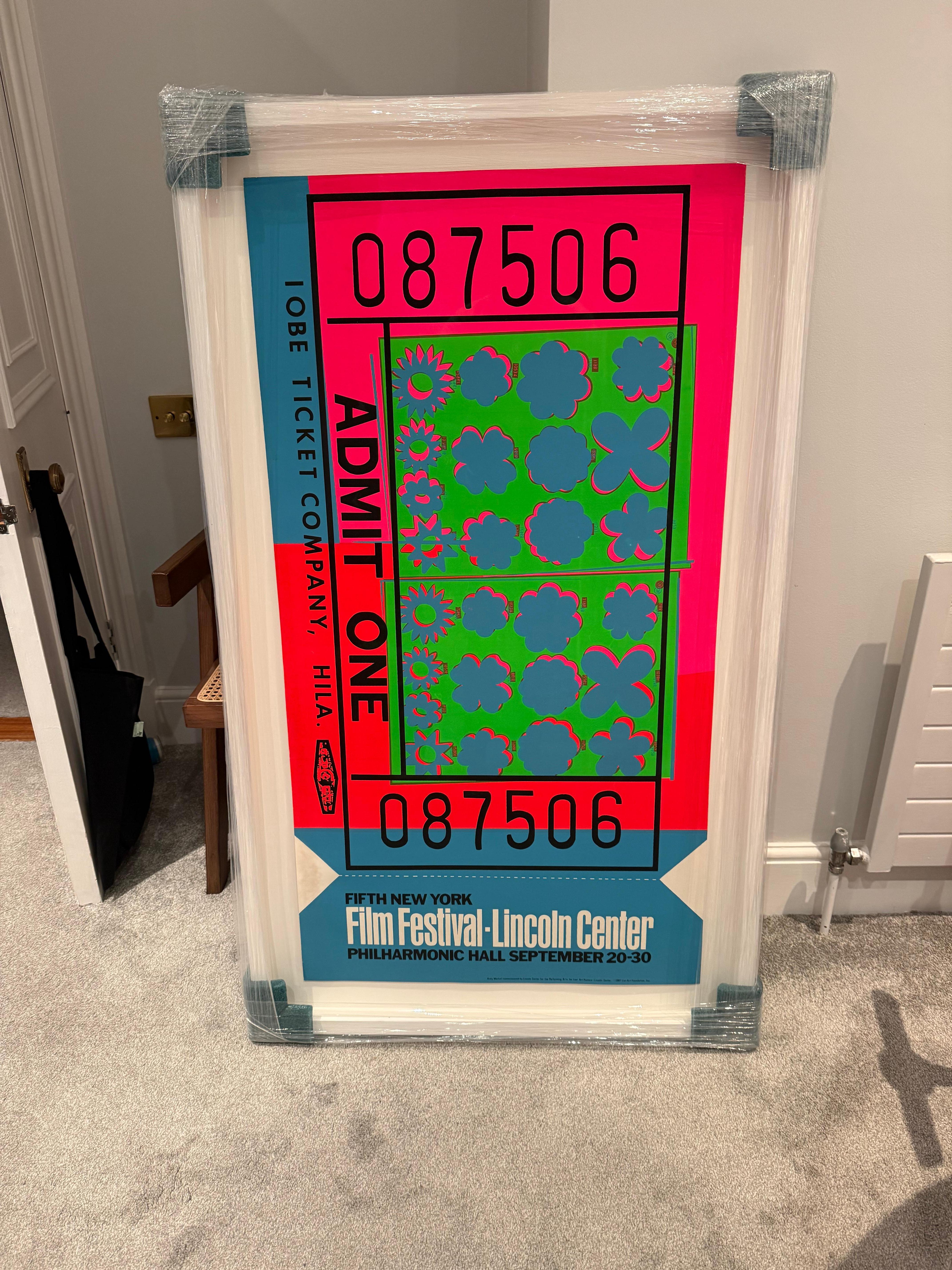Andy Warhol, Biglietto del Lincoln Center, 1967 in vendita 2
