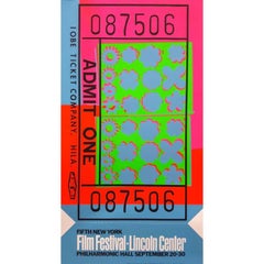 Vintage Andy Warhol, Lincoln Center Ticket, 1967