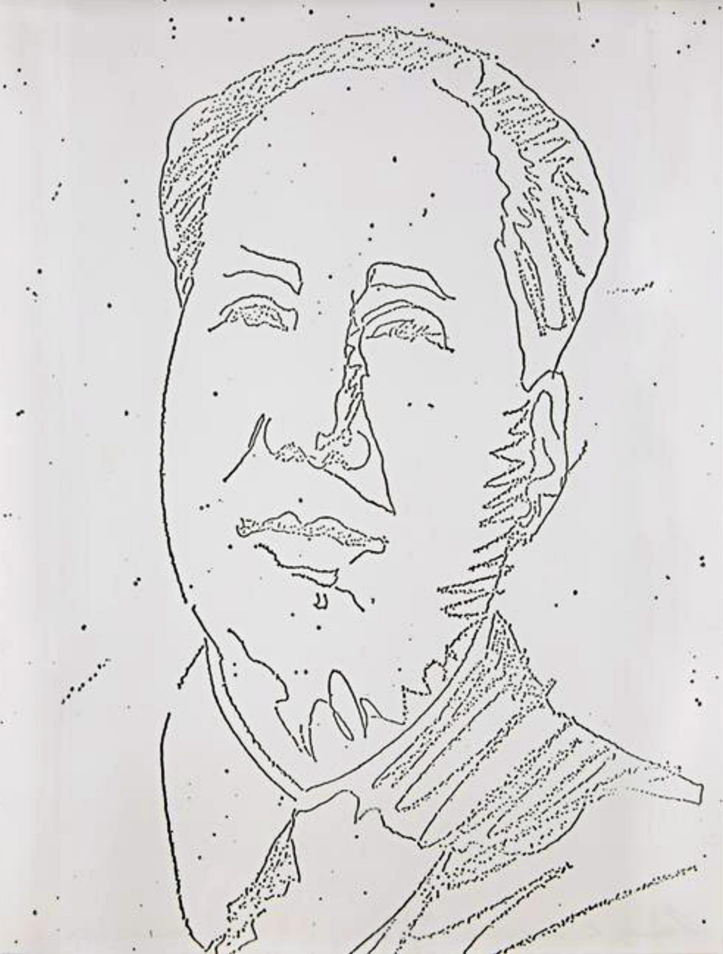 Andy Warhol
Mao. de la Collection New York pour Stockholm (F&S II. 89), 1973
Impression séquentielle Xerox sur papier machine à écrire
Signée à l
encre et numérotée 25/300 par Andy Warhol (variante unique). 
Il s
agit d
une variante unique (chaque
