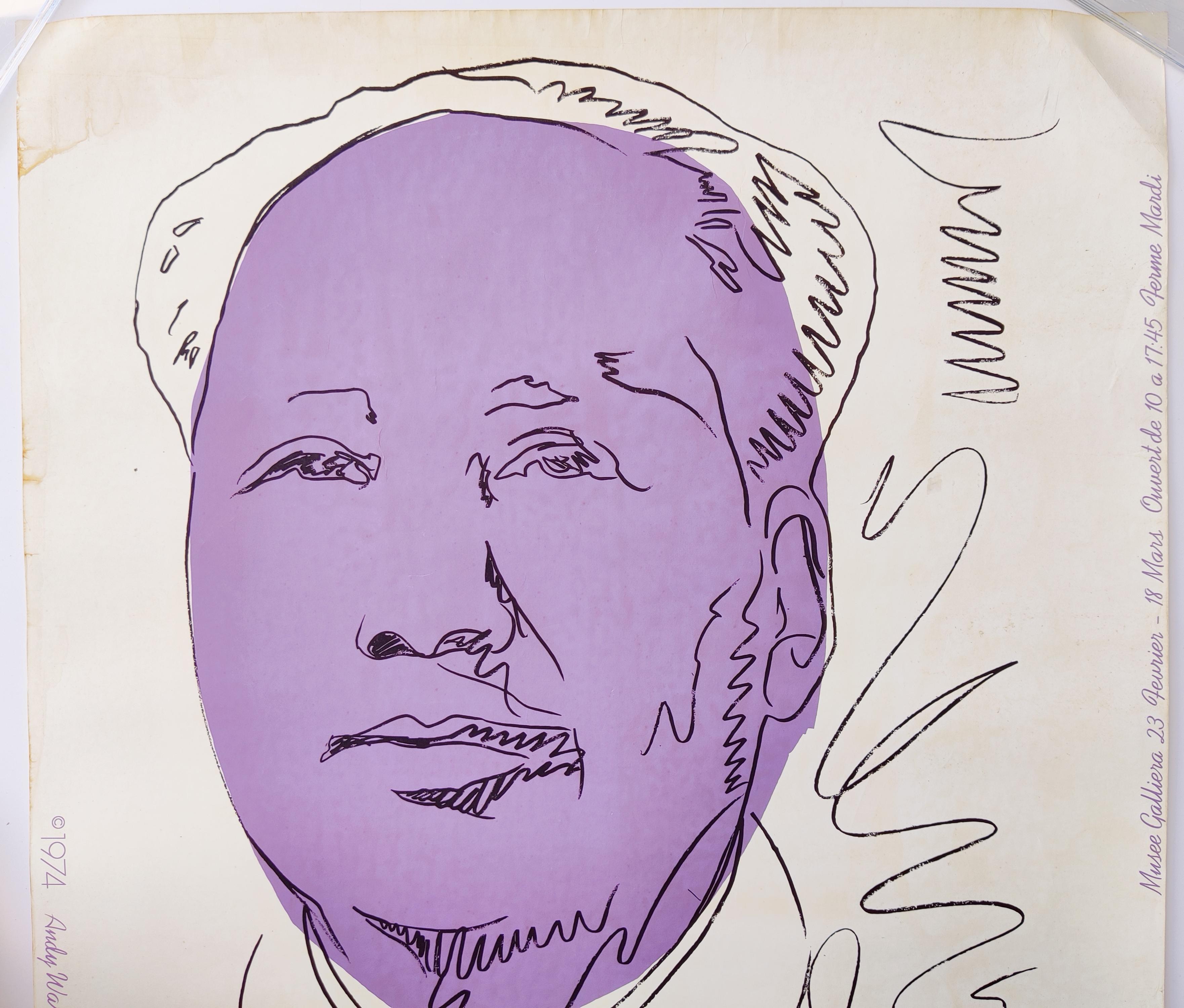 Andy Warhol -- Mao (wallpaper) For Sale 1