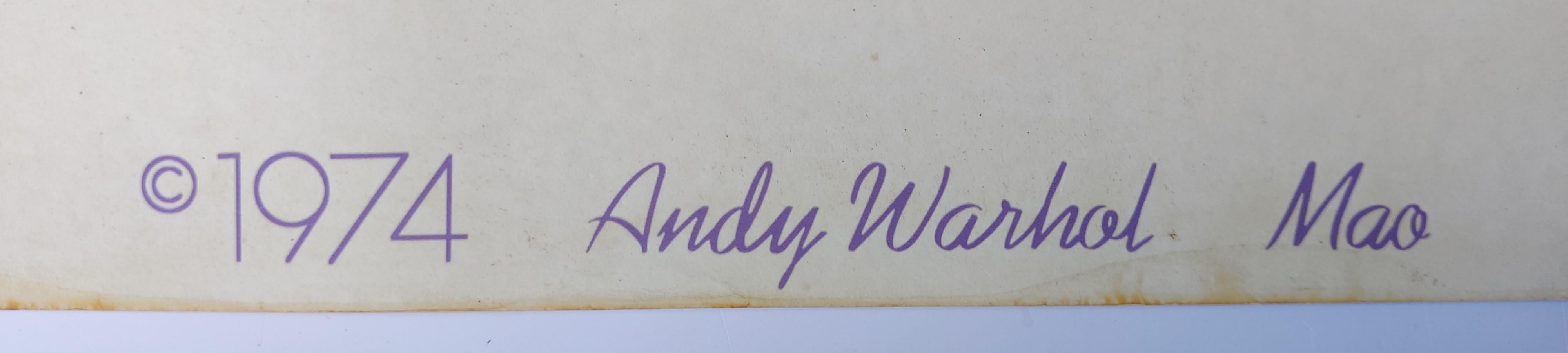 Andy Warhol -- Mao (papier peint) en vente 4
