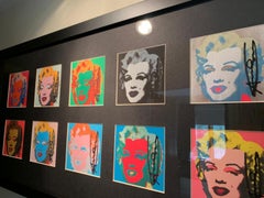 Andy Warhol Marilyn 1967 10 Cards hand signed, Framed