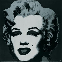 Vintage Andy Warhol-Marilyn Black #24-38" x 38"-Poster-1989-Pop Art-Black 
White-woman
