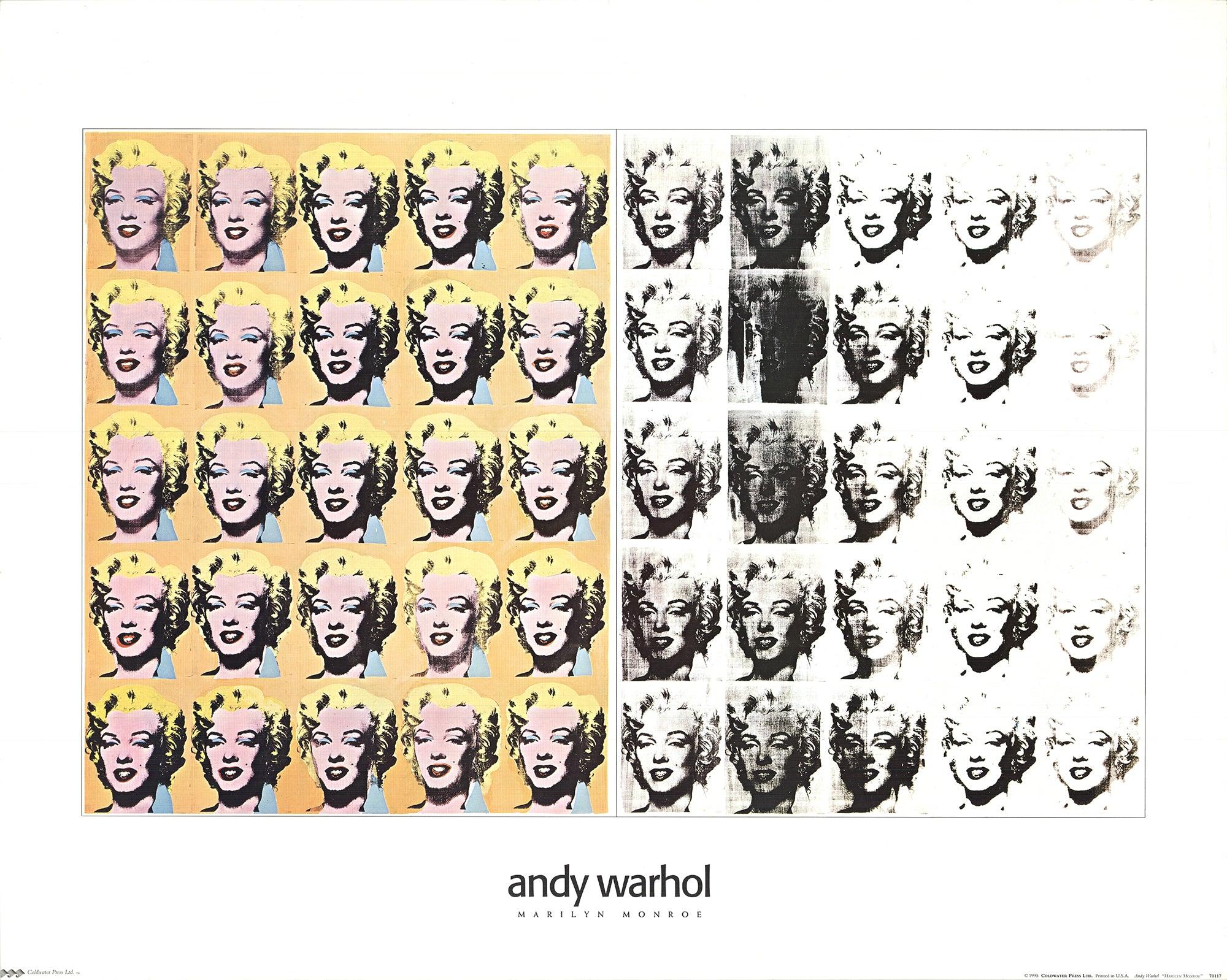 How did Andy Warhol screen print Marilyn Monroe?