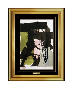 Andy Warhol Mick Jagger Color Lithograph Hand Signed Original Portrait Pop Art