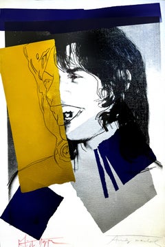 Andy Warhol 'Mick Jagger' Color Screenprint, 1975