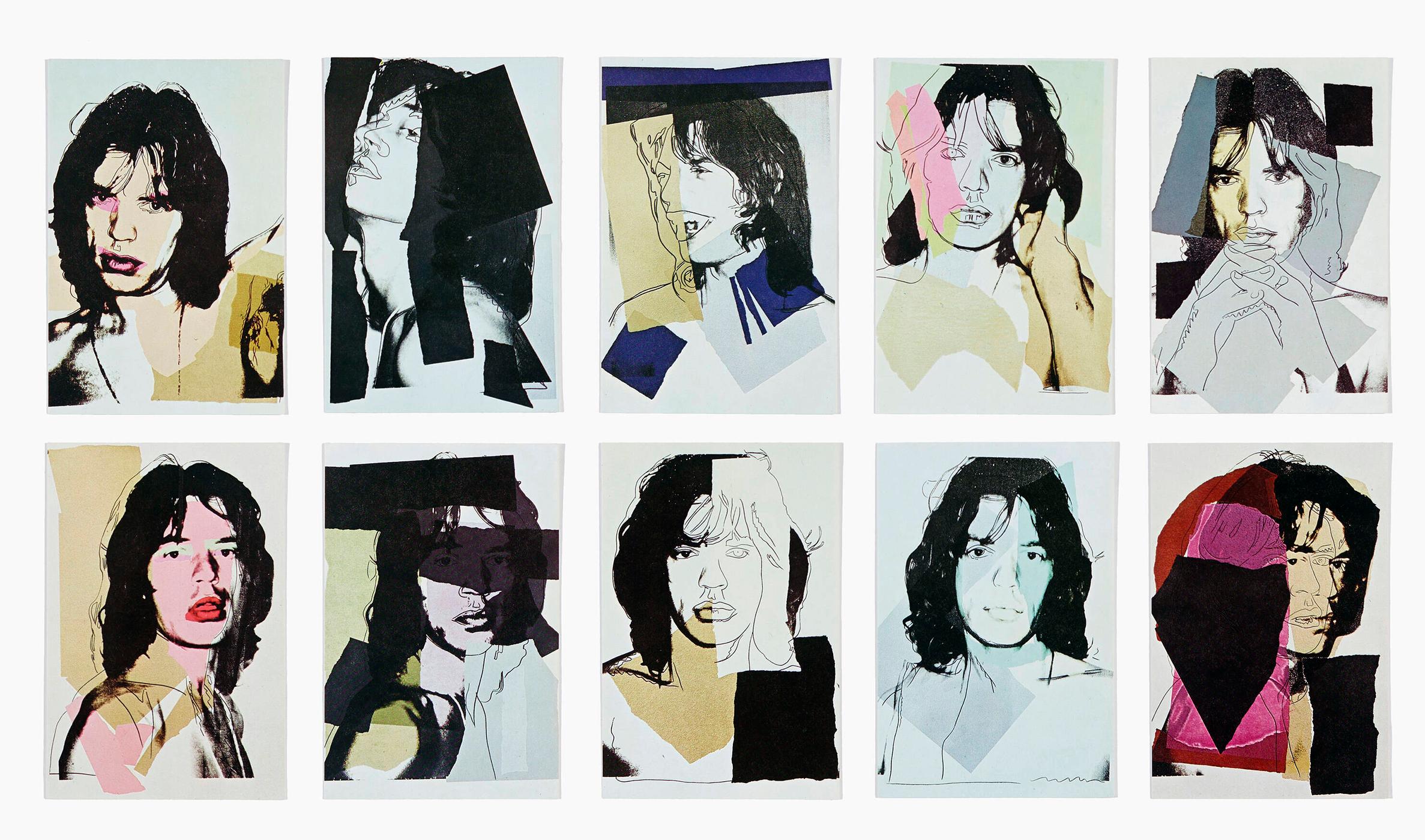 Andy Warhol Mick Jagger (portfolio de 10 announcements Warhol Leo Castelli) en vente 9