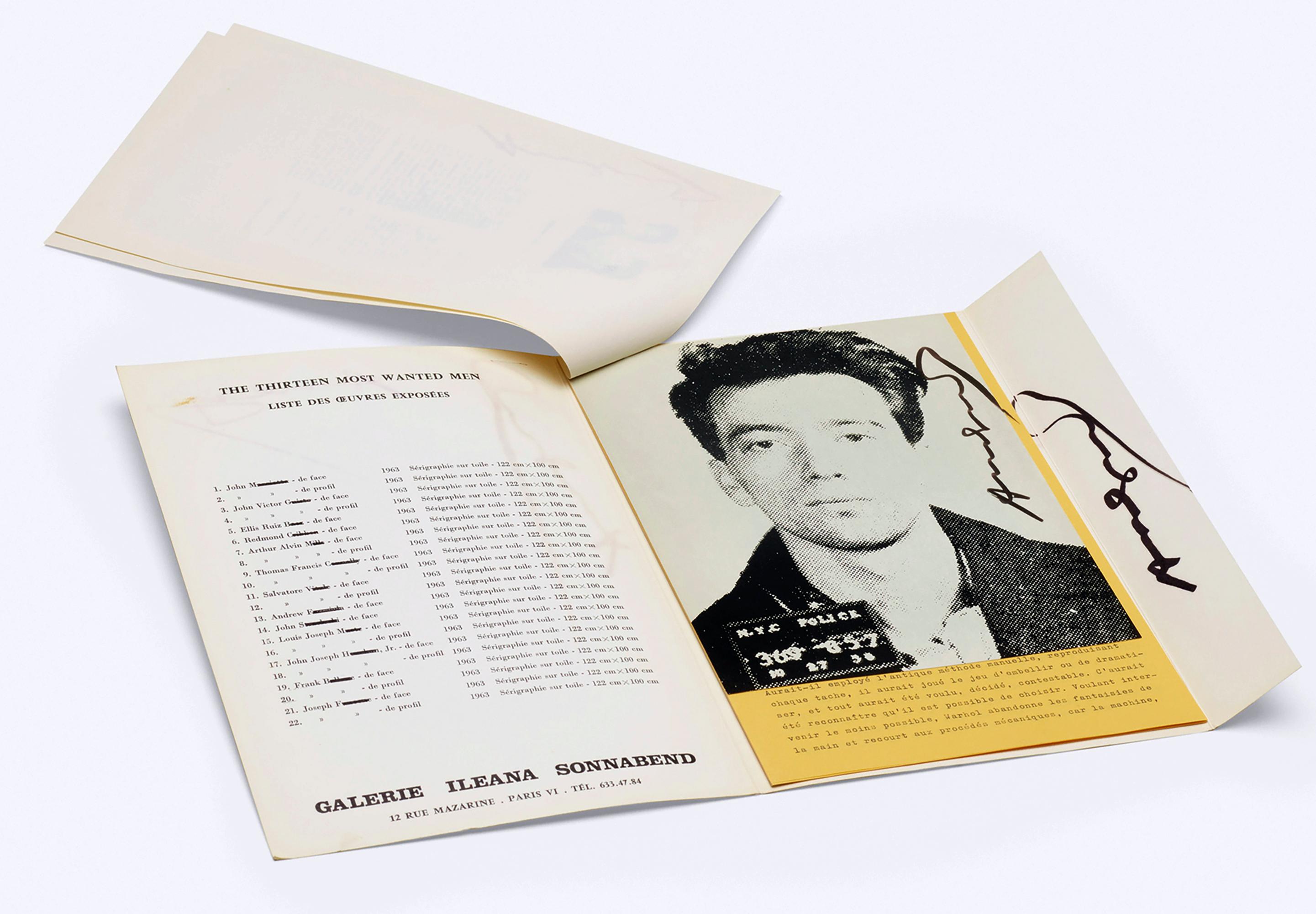 Andy Warhol « Most Wanted Men » (Warhol John Joseph H., Jr. sérigraphie et catalogue)  en vente 3