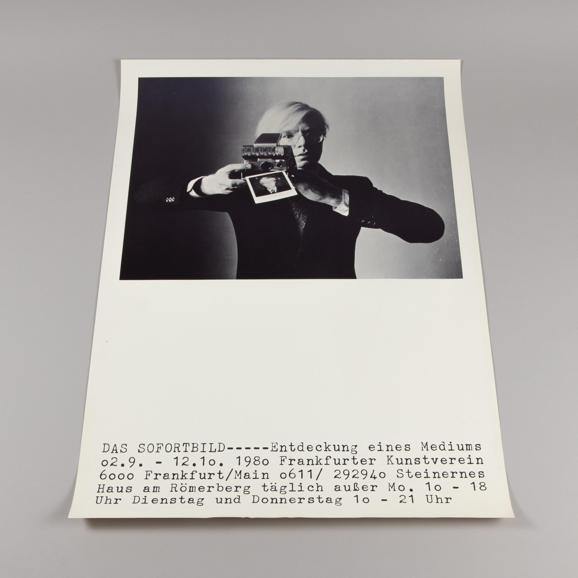 Andy Warhol - Original Exhibition Poster from 1980, Das Sofortbild, Pop Art For Sale 2