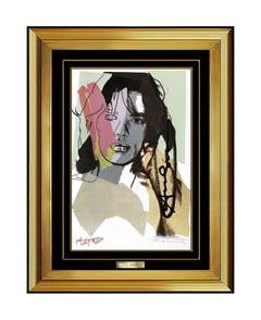 Andy Warhol Original Hand Signed Lithograph Mick Jagger Portrait Modern Artwork