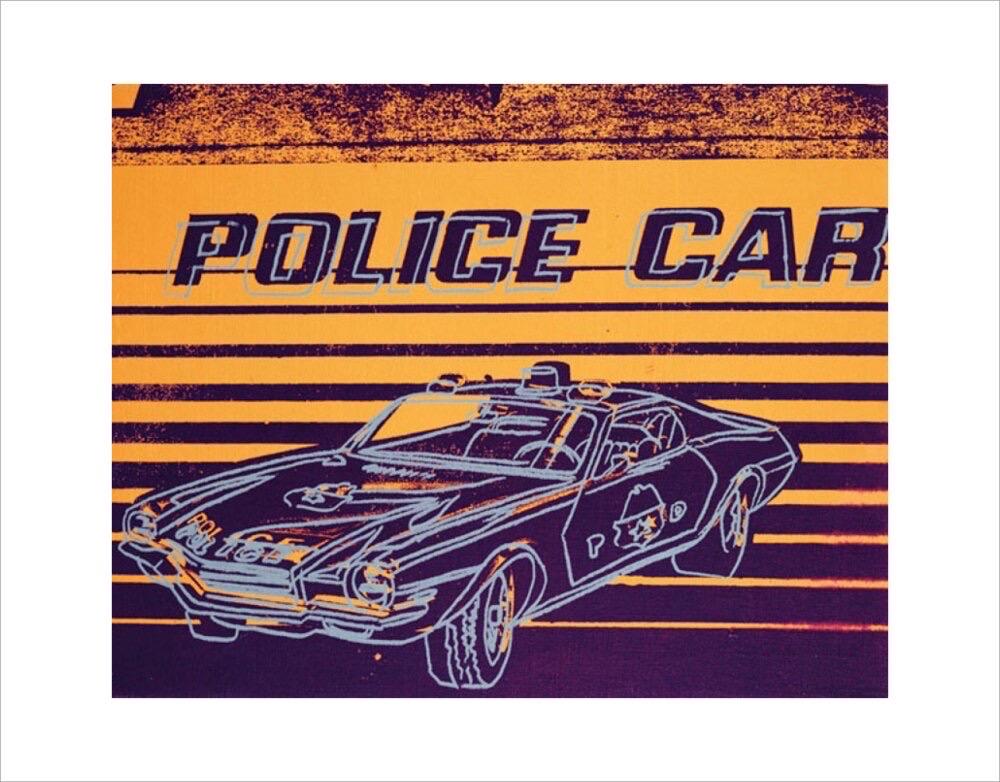 Andy Warhol, Police Car, 1983

250gsm coated graphic paper

Image size 22 × 28 cm (8.66 x 11.02 in) 

Paper size 28 × 36 cm ( 11.02 x 14.17 in) 

"I just paint those objects in my painting because those are the things I know best." Andy Warhol

This