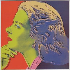 Andy Warhol Portrait of Ingrid Bergman, Pop Art Offset Print, Framed
